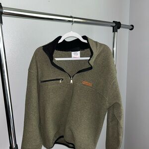 Olive 1/4 Zip Vintage Perigee fleece